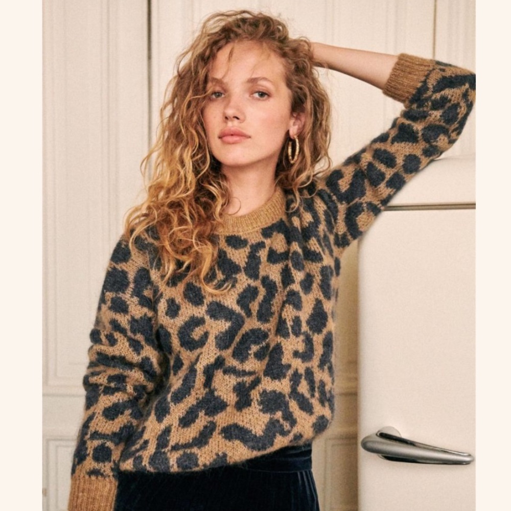 Sezane Leopard Octave Jumper